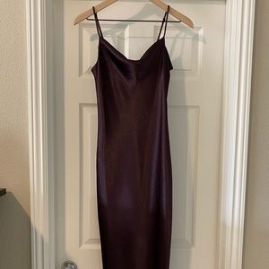 Lulu’s Dark Purple silk dress- never worn